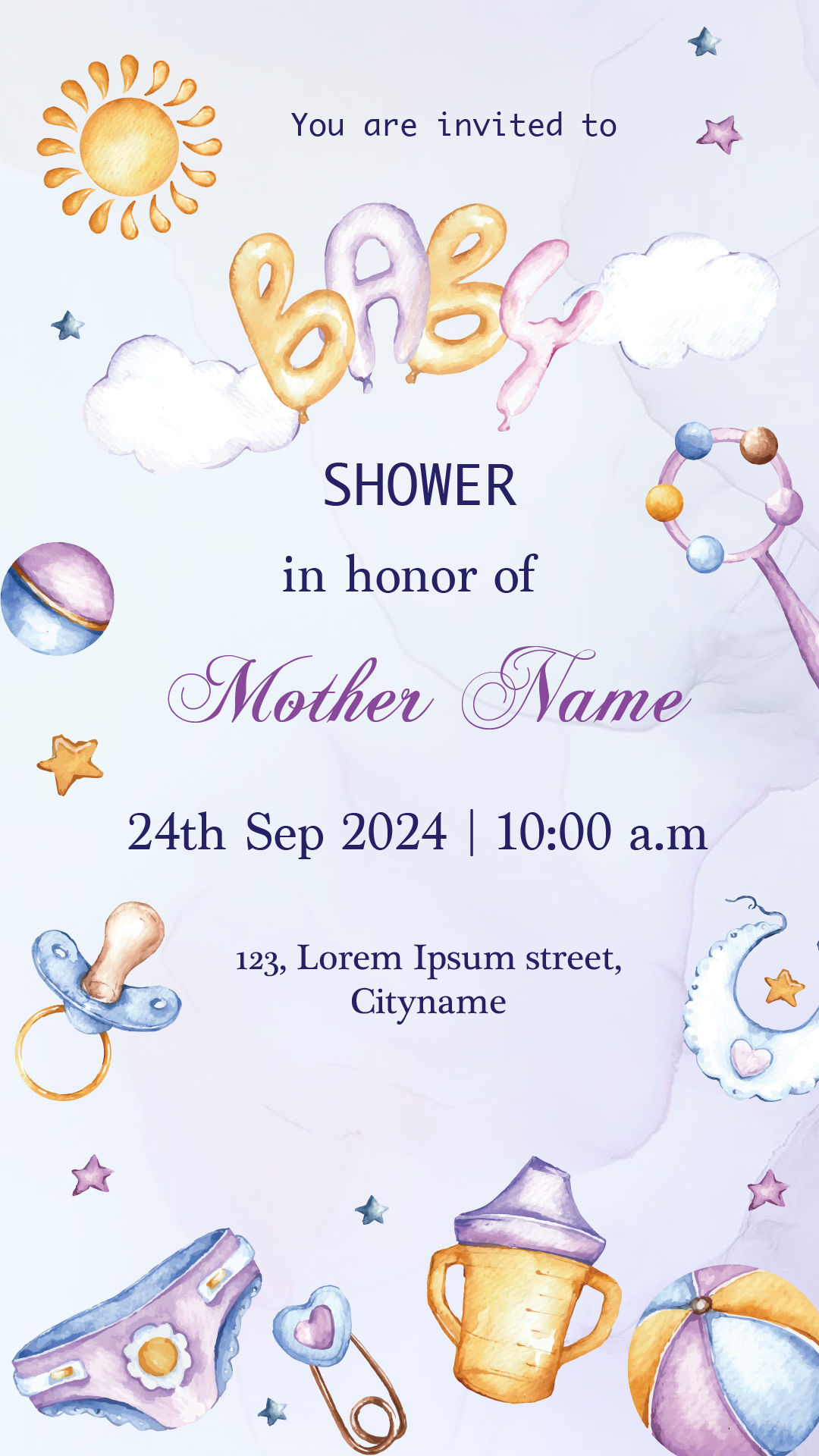 BABY SHOWER CARD | SAMPLE 02