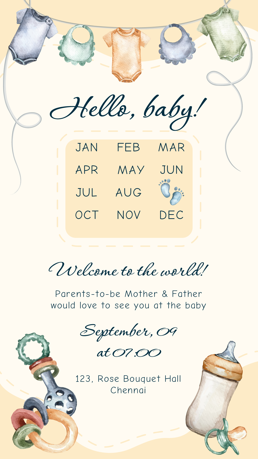 BABY SHOWER CARD | SAMPLE 03