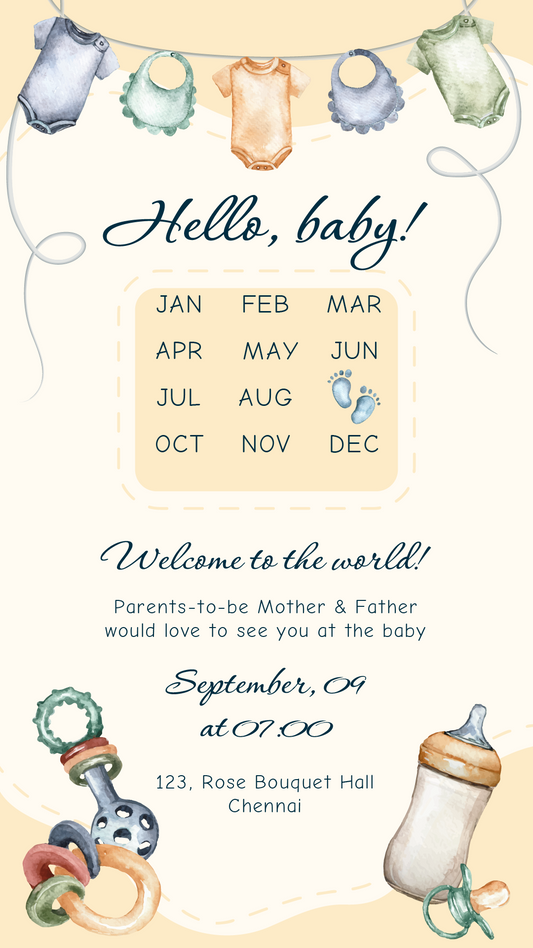 BABY SHOWER CARD | SAMPLE 03